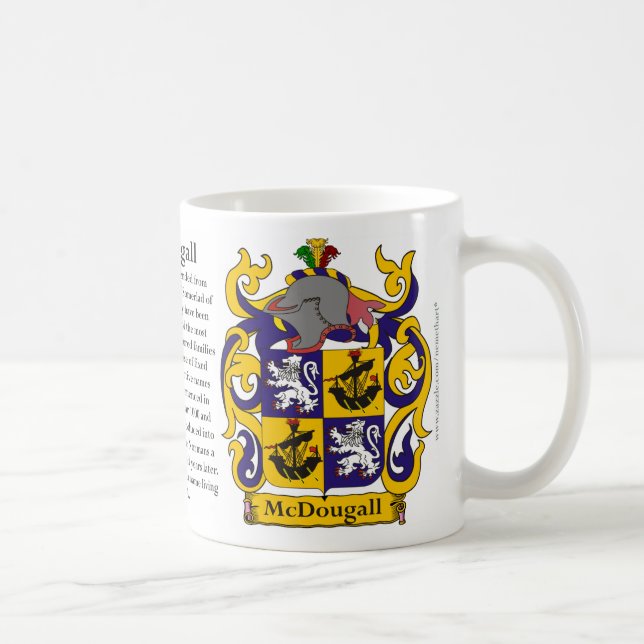 Taza De Café McDougall, el origen, el significado y el escudo (Derecha)