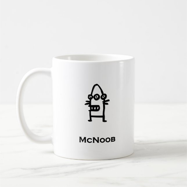 Taza De Café McNoob de tres ojos (Izquierda)