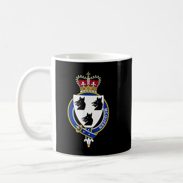 Taza De Café McQueen Coat of Arms Crest  (Izquierda)