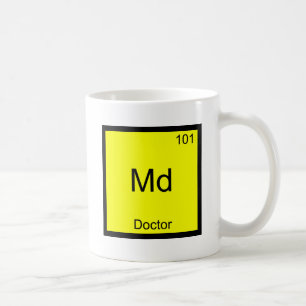 Taza De Café Md - Médico divertido del símbolo del elemento d