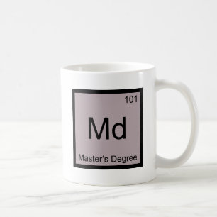 Taza De Café Md - Tee de la Licencia en Química Símbolo Element