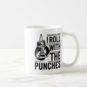 Taza De Café Me adapto a los golpes Boxeador Deporte Fuerza Atl