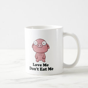 Taza De Café Me amo, no me comas diseño de cerdo
