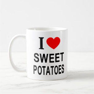 Taza De Café Me ❤️ BATATAS Me encantan las batatas Me encanta