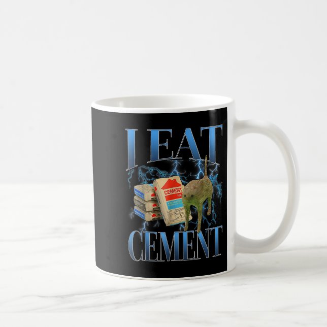 Taza De Café Me Comí Cemento Maldito Gato Gracioso Extrañamente (Derecha)