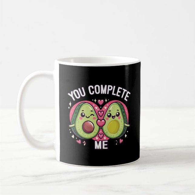 Taza De Café Me completa - Cute Pareja De Aguacate (Izquierda)