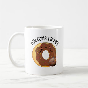 Taza De Café Me Completas Comida Graciosa Donut Pun