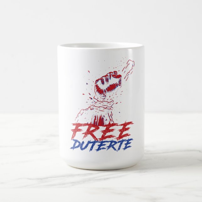 Taza De Café Me Defiendo A Duterte Free DU30 Duterte (Centro)