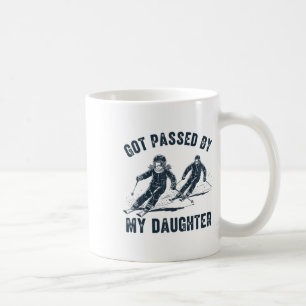 Taza De Café Me dieron un ped por mi hija patinando, esquí fami