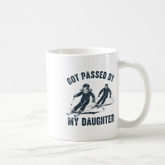 Taza De Café Me dieron un ped por mi hija patinando, esquí fami