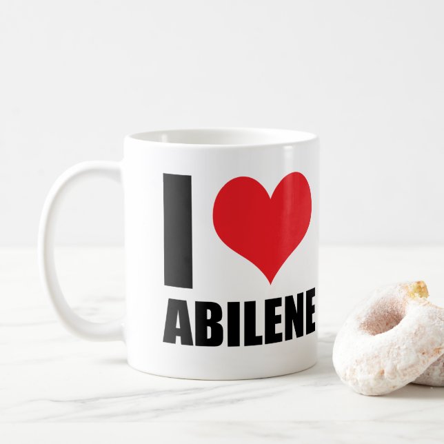 Taza De Café Me encanta Abilene (Con donut)
