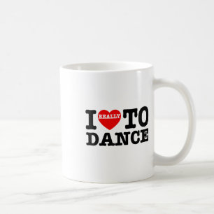 Taza De Café Me Encanta Bailar Con El Corazón Para Bailar Diver