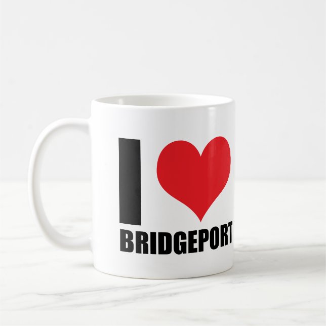 Taza De Café Me encanta Bridgeport (Izquierda)