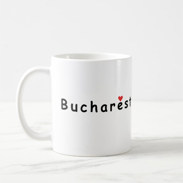 Taza De Café Me encanta Bucarest (Izquierda)