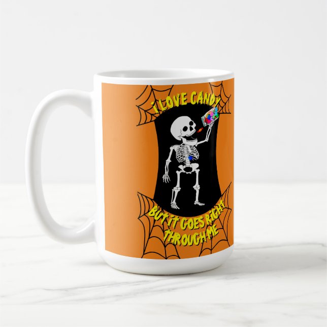 Taza De Café Me encanta Candy Skeleton Mug (Izquierda)