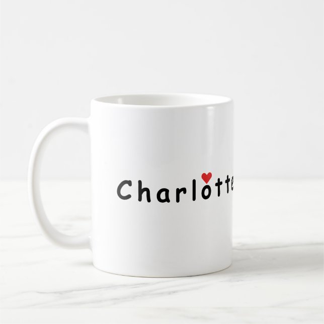 Taza De Café Me encanta Charlotte (Izquierda)