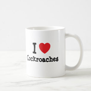 Taza De Café Me encanta Cockroaches corazón personalizado pers