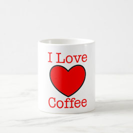 Taza De Café Me encanta Coffee Mug Heart Design Red Black