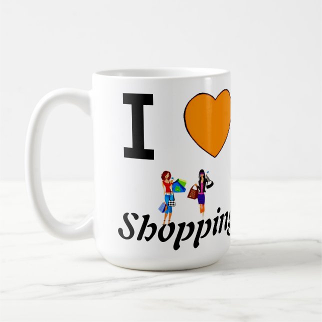 Taza De Café Me encanta comprar (Izquierda)