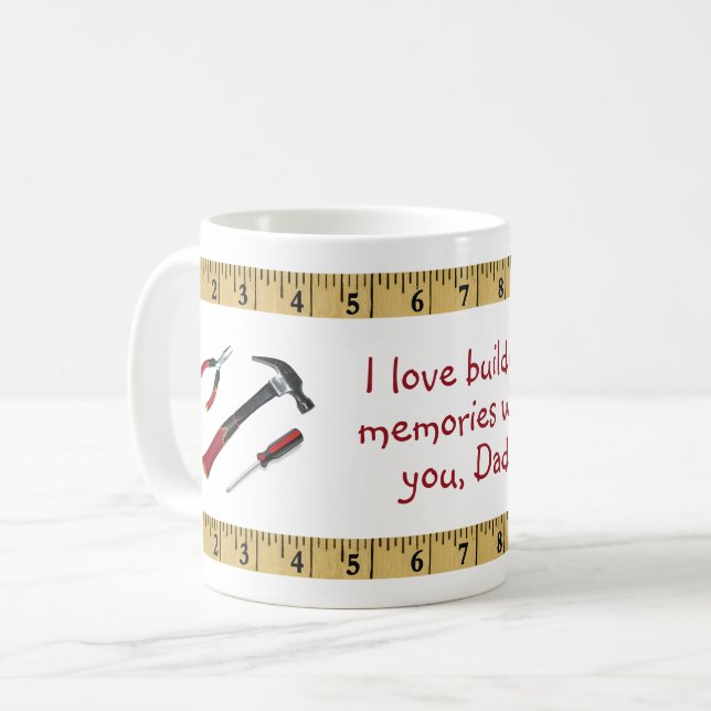 Taza De Café Me Encanta Construir Recuerdos Contigo Papá - Herr (Anverso izquierdo)