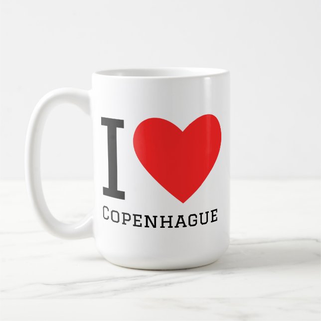 Taza De Café Me encanta Copenhague  (Izquierda)