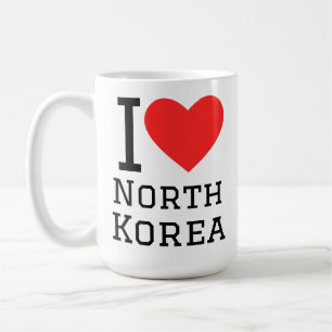 Taza De Café Me encanta Corea del Norte