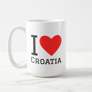Taza De Café Me encanta croacia pegatina cuadrada
