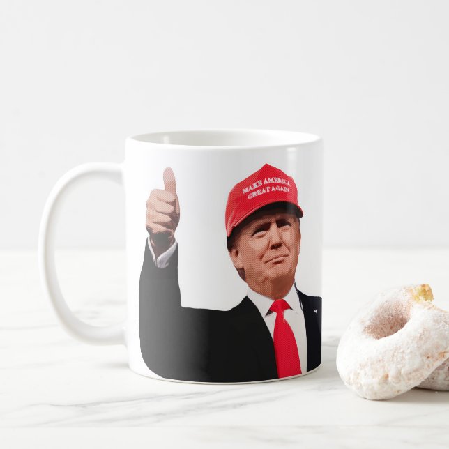 Taza De Café Me encanta cuando despierto a Donald Trump como pr (Con donut)