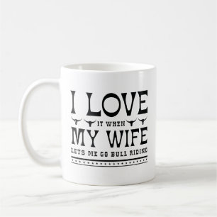 Taza De Café Me Encanta Cuando Mi Esposa Me Deja Ir a Jinete de