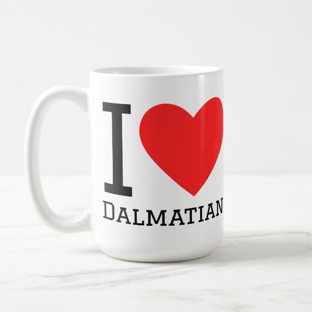 Taza De Café Me encanta dálmata  (Izquierda)