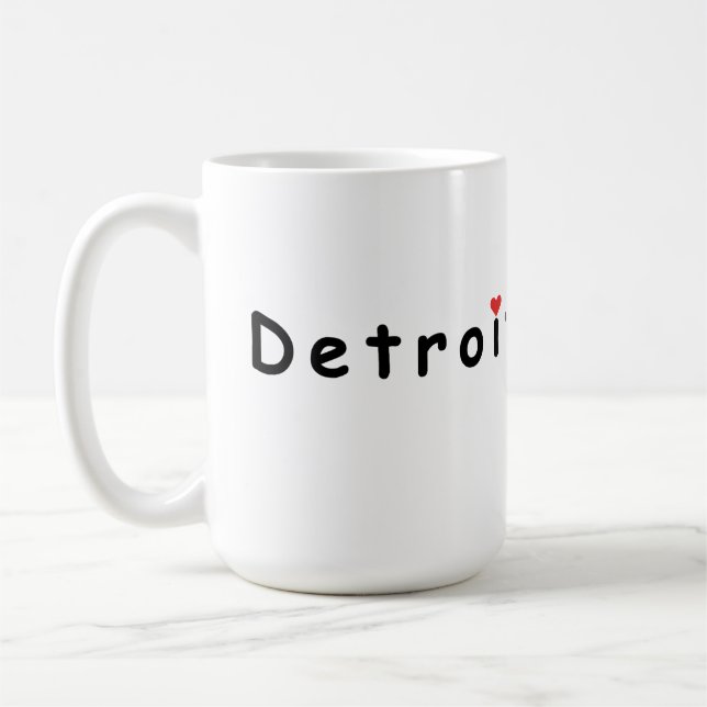 Taza De Café Me encanta Detroit (Izquierda)