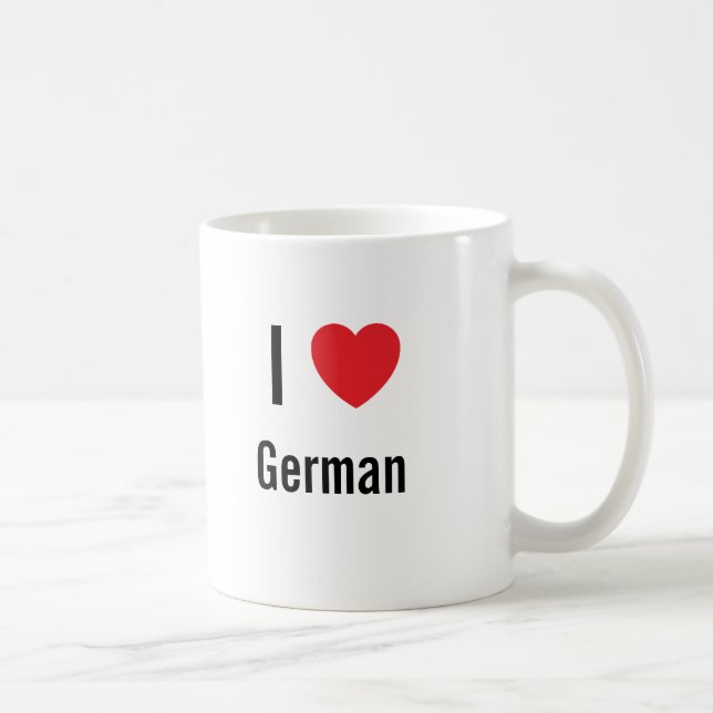 Taza De Café Me encanta el alemán (Derecha)