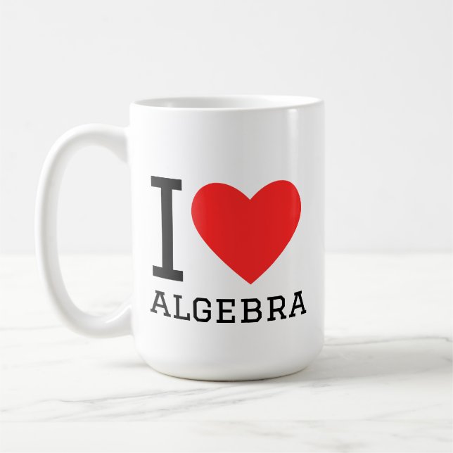 Taza De Café Me encanta el álgebra (Izquierda)