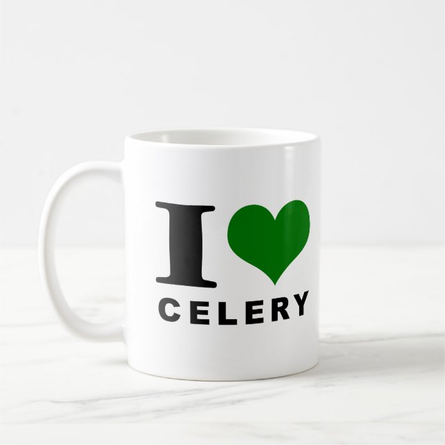 Taza De Café Me encanta el apio, el amante de Celery (Izquierda)
