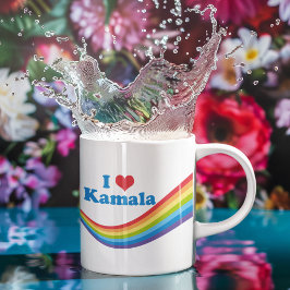 Taza De Café Me encanta el arcoiris de Kamala Harris