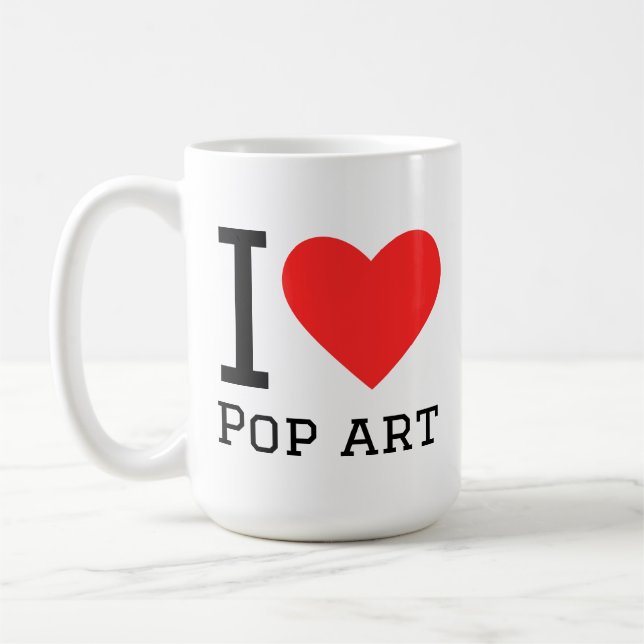 Taza De Café Me encanta el arte pop (Izquierda)