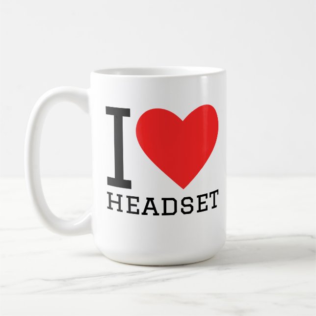 Taza De Café Me encanta el auricular (Izquierda)