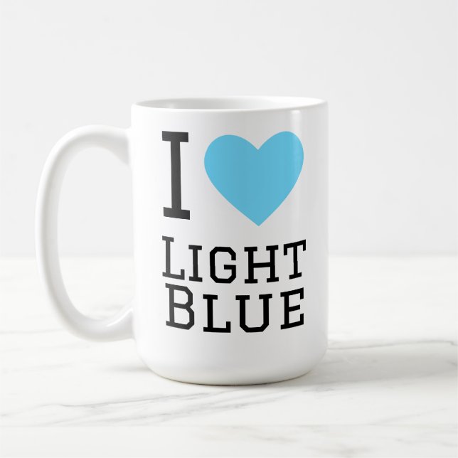 Taza De Café Me encanta el azul claro  (Izquierda)