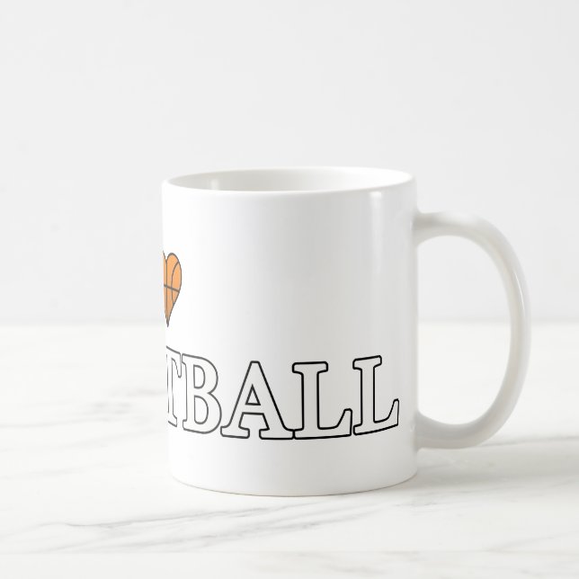 Taza De Café Me encanta el baloncesto (Derecha)