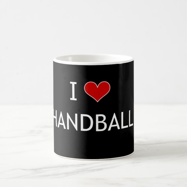 Taza De Café Me encanta el balonmano (Centro)