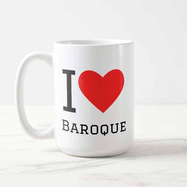 Taza De Café Me encanta el barroco (Izquierda)