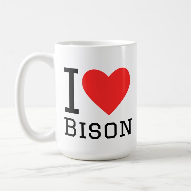 Taza De Café Me encanta el bisonte (Izquierda)