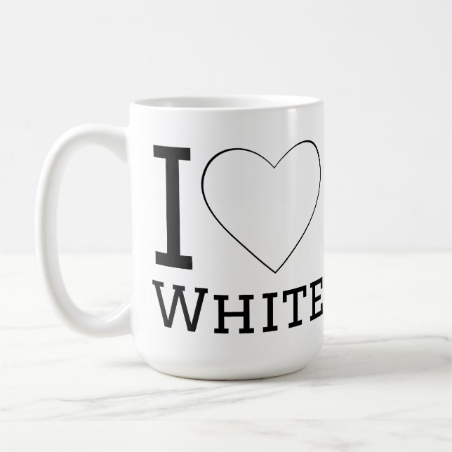 Taza De Café Me encanta el blanco  (Izquierda)