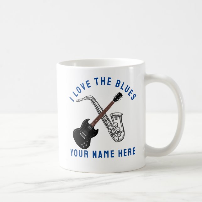 Taza De Café Me encanta el blues (Derecha)