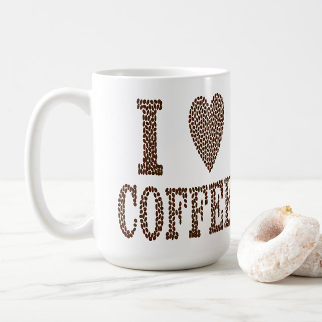 Taza De Café Me encanta el café (Con donut)