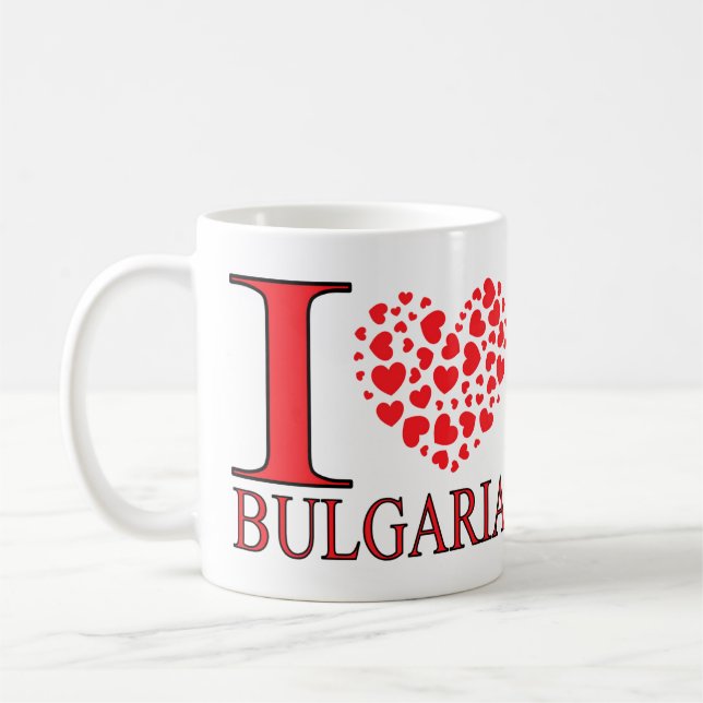 Taza De Café Me encanta el café de Bulgaria (Izquierda)