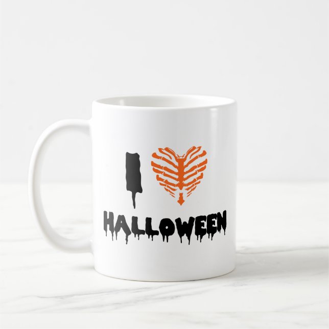Taza De Café Me encanta el café de Halloween (Izquierda)