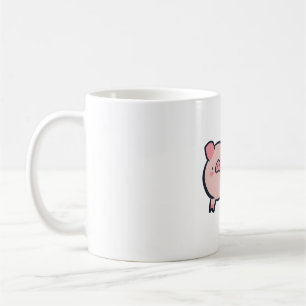 Taza De Café Me encanta el cerdo delight � el arte animal