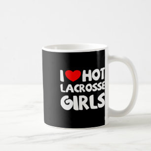 Taza De Café Me encanta el Chica de Lacrosse caliente Deportes