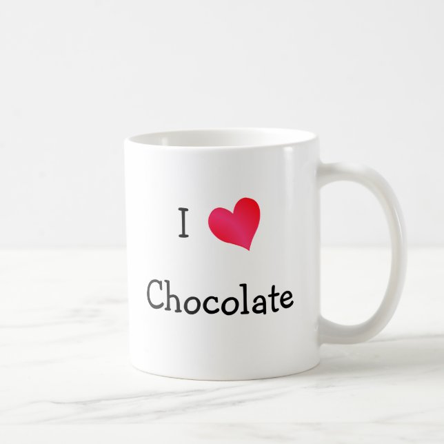 Taza De Café Me encanta el chocolate (Derecha)